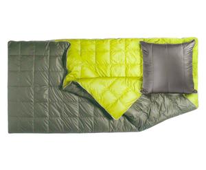 Cuscino/sacco/coperta in piuma d'oca Monday's verde e grigio - max 200X200 cm