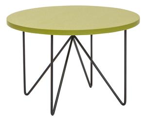 Tavolo rotondo in melamina con gambe in metallo verde - D 48 cm