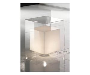 pouff/tavolino luminoso SPACE bianco - 40x50x40 cm
