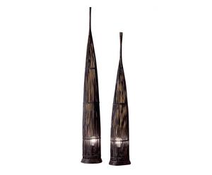 Set di 2 lampade indiane in stecche di bambu' - max 18x137 cm