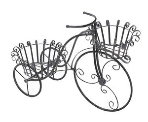 Bicicletta portavasi in ferro grigio - 65x47x28 cm