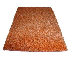 Tappeto shaggy con trama di cotone arancione - 120x170 cm