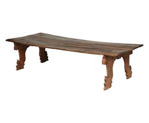 Tavolino antico in legno di teak del Kerala - 164x48x85 cm