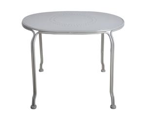 Tavolino ovale in metallo Romantik grigio - 53x45x41 cm