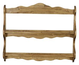 Piattaia in legno massello di tiglio naturale - 68x84x12 cm