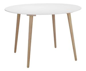 Tavolo rotondo in rovere Stavanger bianco - 75x110 cm