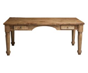 Tavolo in legno massello di tiglio naturale - 92x184x78 cm