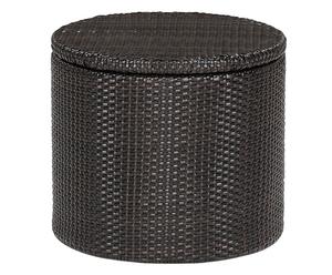 Tavolino basso/pouf in midollino Basket marrone - d 50 cm