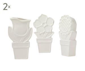 Set di 6 umidificatori in ceramica Plant assortiti -12x21x5 cm