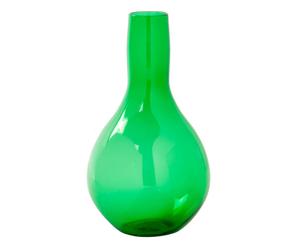 Fiasco toscano in vetro verde di Empoli - 14x24 cm