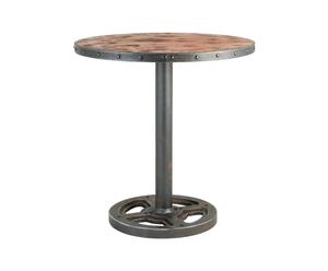 Tavolino rotondo in legno mdf e metallo Minimal