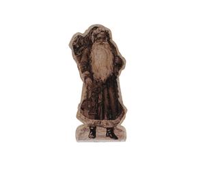 Statua decorativa in legno di pino Santa Claus - 34X15 cm