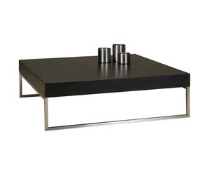 tavolino in rovere e acciaio Zambia - 100x100x30 cm