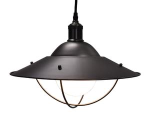lampada a sospensione in acciaio e vetro grafite loft - 38x28 cm