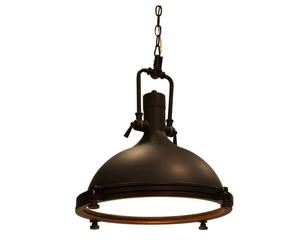 lampada a sospensione in acciaio marrone quai - 40x88 cm