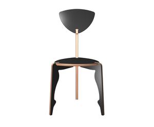 sgabello sedia in legno nero Mondrian - 44x44x87 cm