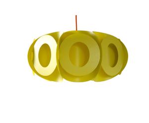 lampadario oval verde limone - d 44/h 21 cm