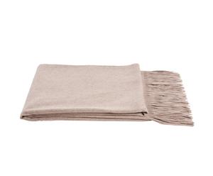 Plaid in lana e cashmere Grigio chiaro - 127x165 cm