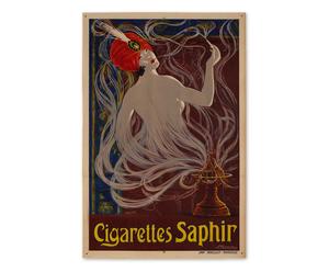 Antieke Art deco-poster Cigarettes Saphir van Stephano, 1925, 80 x 120 cm