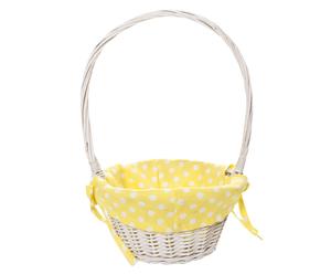 Eiermandje Easter, geel/wit, H 34 cm