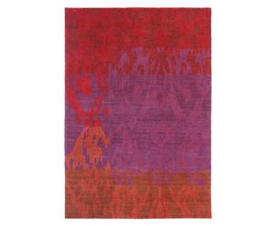 Handgeknoopt tapijt Himali, rood/oranje/lila, 200 x 300 cm