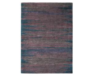 Handgeknoopt tapijt Himali, bruin/blauw/rood, 140 x 200 cm