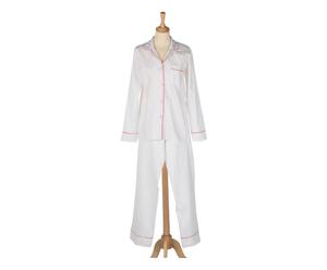 Pyjama-set Lilian, 2 delig, wit/roze, maat S
