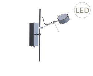LED-Wandlamp Asha, verstelbaar, zwart/zilver, H 43 cm