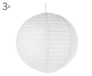 Lampionnen Stella, wit, 3 stuks, diameter 35 cm
