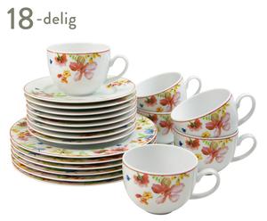 Koffieservies Fiore, 18-delig