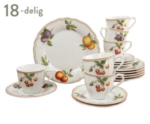 Koffieservies Flora Orchard, 18-delig
