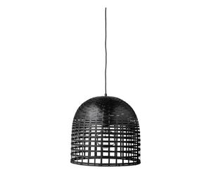 Hanglamp Cestia Bamboo, zwart, diameter 45 cm