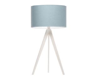XL-tafellamp Isabella Luxe, lichtblauw/wit, H 65 cm