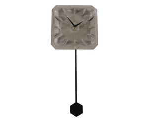 Hangklok Times, grijs/zwart, H 15 cm