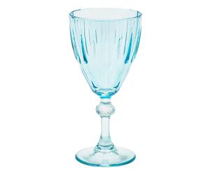Witte wijnglas Julia, blauw, H 16 cm
