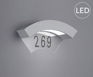 LED-wandlamp met huisnummer George, grijs, B 26 cm