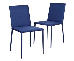 Set van 2 stoelen Ikaalinen Funky, blauw, B 45 cm