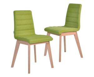 Set van 2 stoelen Nybro, groen, B 50 cm