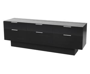 TV-meubel Tekno, zwart, L 180 cm