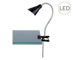 LED-klemlamp Zurich, zwart, H 40 cm