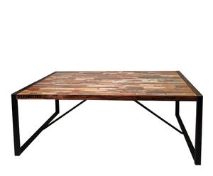Eettafel Fruto, gerecycled hout, 180 x 90 cm