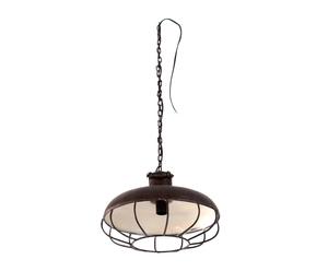Hanglamp Dayna, zwart/beige, diameter 35 cm