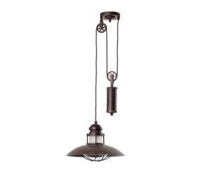 Plafondlamp Winch, bruin, H 80 cm