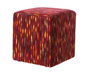 Vierkante poef Luminoire, multicolor, L 41 cm
