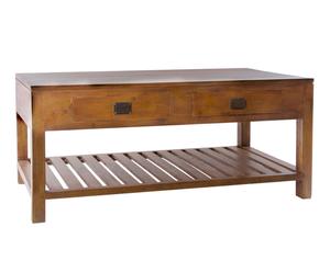 Mesa de centro de madera de mindi - marrón