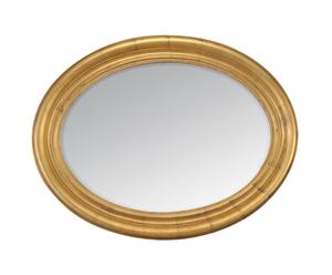 Ovale spiegel, goud, hoogte 87 cm