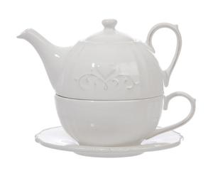 Tea-for-One-Set Coeur, 4-delig