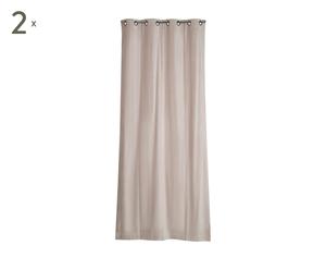 2 RIDEAUX WAGRAM  Coton, Taupe - 135*270