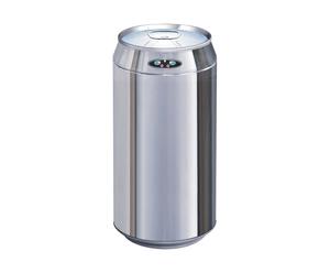 Prullenbak met geautomatiseerde deksel, zilver, 42 liter