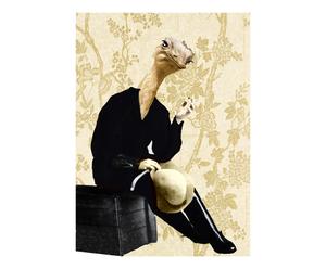 Poster Struisvogel I, beige/zwart, A4